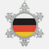 ミコスケ国旗インディアンエスニック先住民アメリカ合衆国 スノーフレークピューターオーナメント (正面)