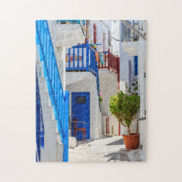 ミコノスの典型的な通り ジグソーパズル