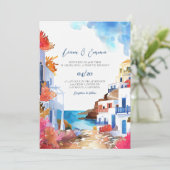 ミコノスウェディングギリシャ結婚人の目的地を招待 招待状 (スタンド正面)