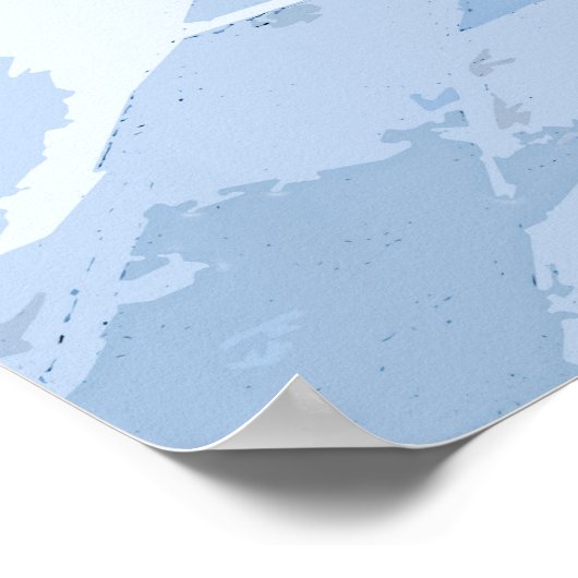 ミコノスウォーターカラーイラストレーション ポスター (角)