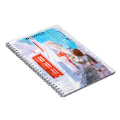 ミコノスカラフルギリシャレトロ旅行水の色 ノートブック (右側)