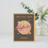 ミコノスギリシャレトロヴィンテージパーティーポストカード ポストカード (スタンド正面)