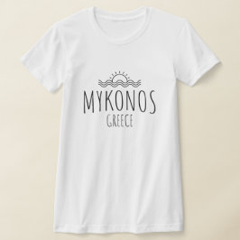 ミコノスギリシャ女性Tシャツ Tシャツ