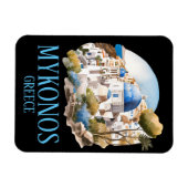 ミコノスギリシャ島ヴィンテージ旅行 マグネット (横)