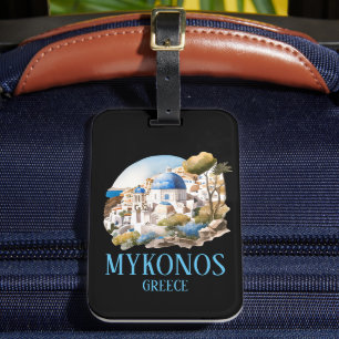 ミコノスギリシャ島ヴィンテージ旅行 ラゲッジタグ