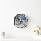 ミコノスギリシャ旅行 ラウンド壁時計 (ホーム)