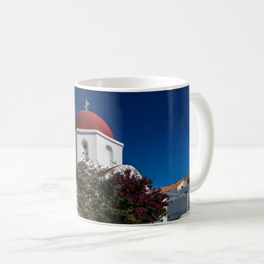 ミコノスギリシャ旅行 – 教会カフェヨーロッパ観光 コーヒーマグカップ (正面右)