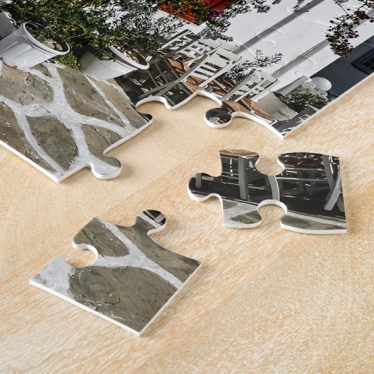 ミコノスギリシャ旅行 – 教会カフェヨーロッパ観光 ジグソーパズル (側面)