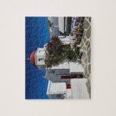 ミコノスギリシャ旅行 – 教会カフェヨーロッパ観光 ジグソーパズル (縦)