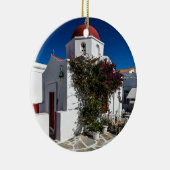 ミコノスギリシャ旅行 – 教会カフェヨーロッパ観光 セラミックオーナメント (右)