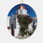 ミコノスギリシャ旅行 – 教会カフェヨーロッパ観光 セラミックオーナメント (左)