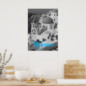 ミコノスギリシャ旅行 – 教会カフェヨーロッパ観光 ポスター (キッチン)