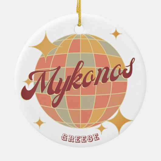 ミコノスギリシャ服デコール土産 セラミックオーナメント (裏面)