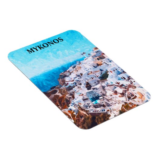 ミコノスギリシャ絵を描水彩画 マグネット (右側)