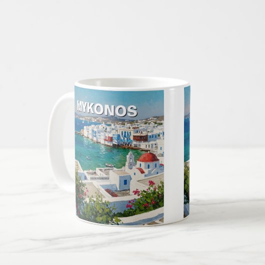 ミコノスギリシャ諸島リトルヴェニス コーヒーマグカップ (正面左)