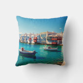 ミコノスギリシャ諸島 クッション (裏面)