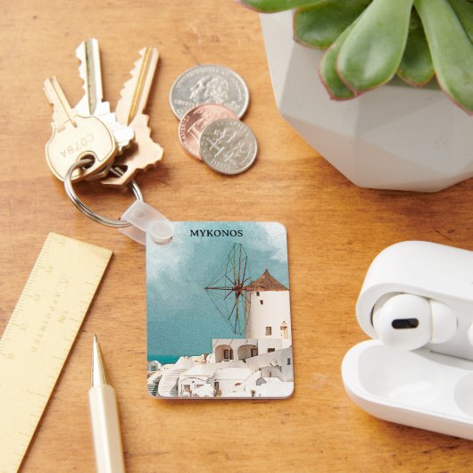 ミコノスギリシャAlefkandra風車 キーホルダー (デスク)