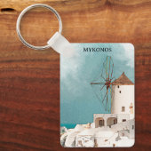 ミコノスギリシャAlefkandra風車 キーホルダー (正面)