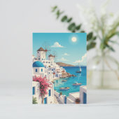 ミコノスギリシャCyclades旅行 ポストカード (スタンド正面)