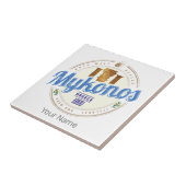 ミコノスサイクラデス諸島ギリシャヴィンテージ土産 タイル (側面)