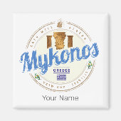 ミコノスサイクラデス諸島ギリシャヴィンテージ土産 マグネット (正面)