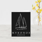 ミコノスセーリングボーティングバケーションホリデーギリシャGr カード (黄色い花)