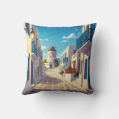 ミコノスパスギリシャCyclades旅行 クッション (裏面)