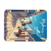 ミコノスパスギリシャCyclades旅行 マグネット (横)