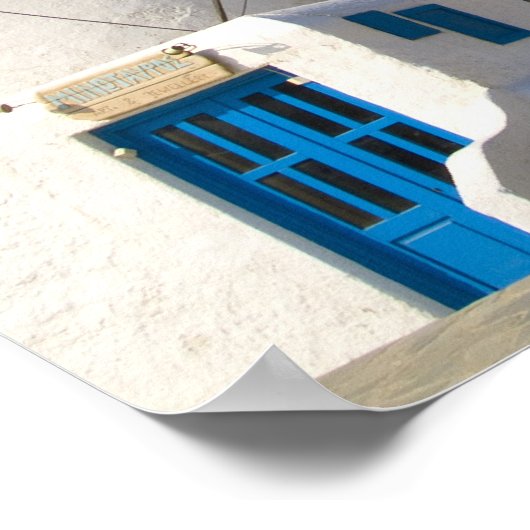 ミコノス島の美しい風車 ポスター (角)