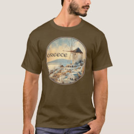 ミコノス島の風車 Tシャツ
