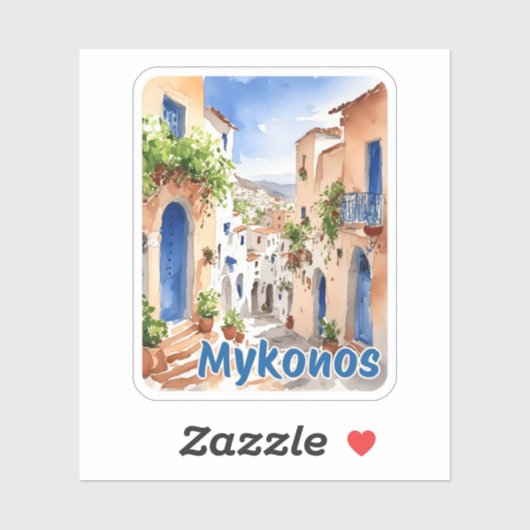 ミコノス島ギリシャ旅行ステッカー シール (シート)