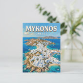 ミコノス島 ギリシャ ポストカード (スタンド正面)