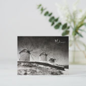 ミコノス2の風車 – ハガキ ポストカード (スタンド正面)