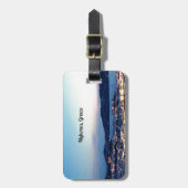 ミコノス，ギリシャのパノラマ写真 ラゲッジタグ (正面縦)