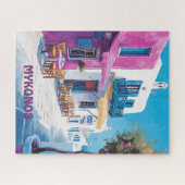 ミコノス・ギリシャへの旅行 ジグソーパズル (横)