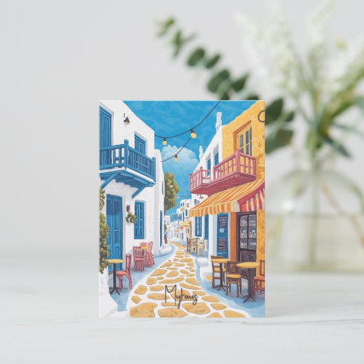 ミコノス・ギリシャへの旅行 ポストカード (スタンド正面)