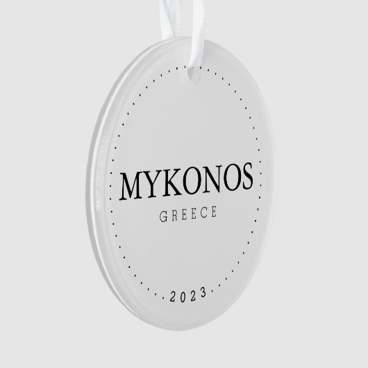 ミコノス、ギリシャシンプル国際的旅行 オーナメント (正面)