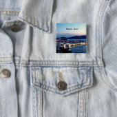 ミコノス、ギリシャパノラマ 缶バッジ (インサイチュ)