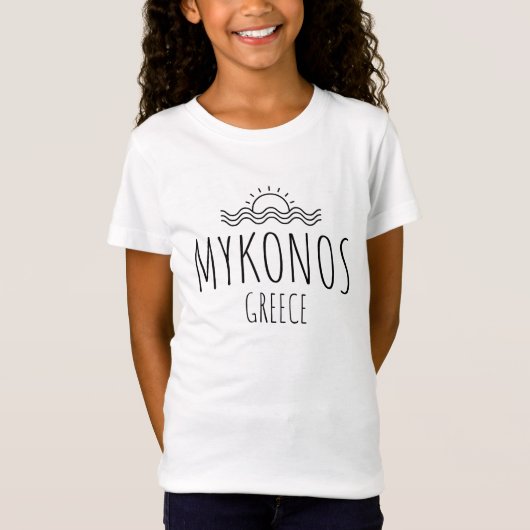 ミコノス ギリシャ キッズ ガールズ Tシャツ (正面)