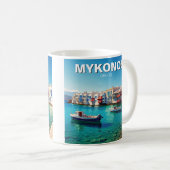 ミコノス ギリシャ ギリシャの島々 ボート コーヒーマグカップ (正面右)