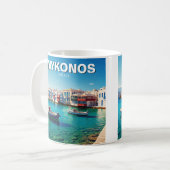 ミコノス ギリシャ ギリシャの島々 ボート コーヒーマグカップ (正面左)