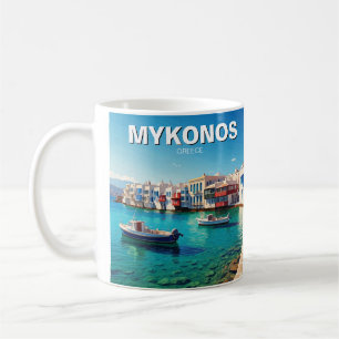 ミコノス ギリシャ ギリシャの島々 ボート コーヒーマグカップ