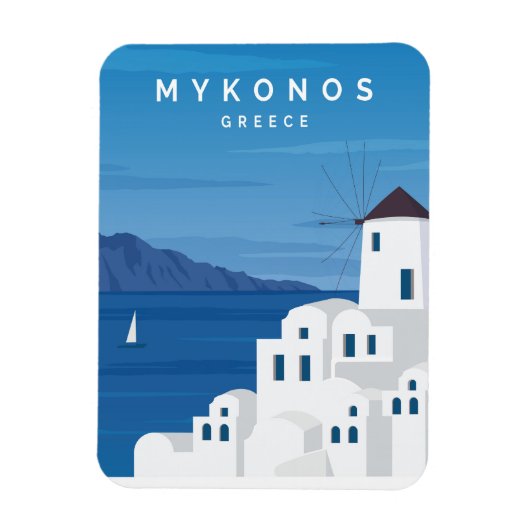 ミコノス・ギリシャ マグネット (縦)
