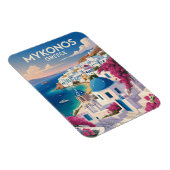ミコノス ギリシャ 海岸 旅行 アート ヴィンテージ マグネット (右側)