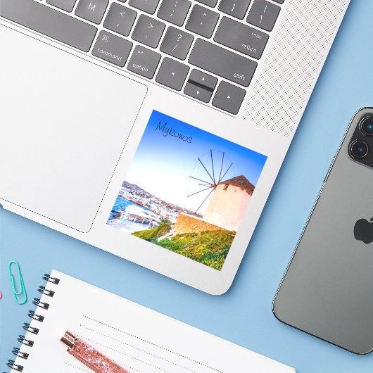 ミコノス シール (ノートパソコンとiPhone)