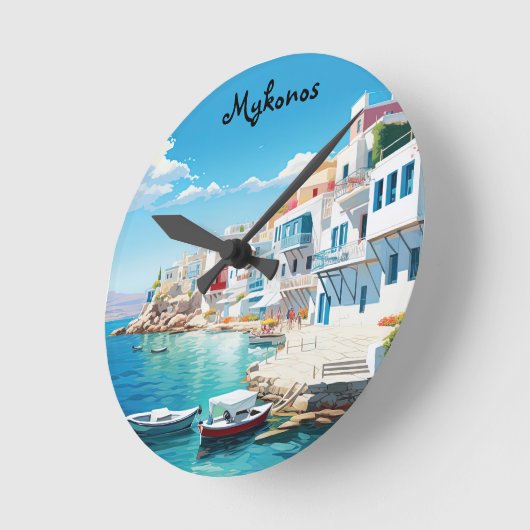 ミコノス ラウンド壁時計 (傾斜)