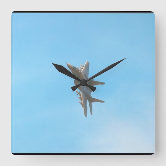 ミコヤンMIG-29支点_航空写真 スクエア壁時計 (正面)