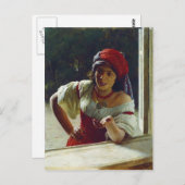 ミコラ・ヤロシェンコ – ジプシー・ウーマン ポストカード (正面/裏面)