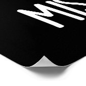 ミサイルトーストおもしろいミストレトープンズダークBG ポスター (角)