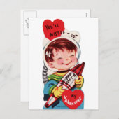 ミサイルロット|のヴィンテージのバレンタイン|の郵便はがき シーズンポストカード (正面/裏面)